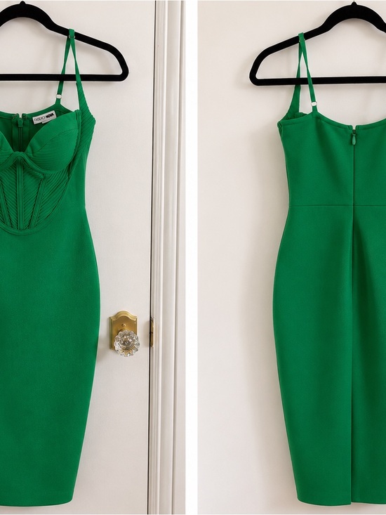 Fashion Nova Dresses & Skirts - Fashion Nova Green Bustier Midi Dress